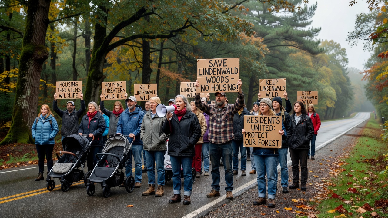 Residents Rally Against Housing Near Lindenwald Woods